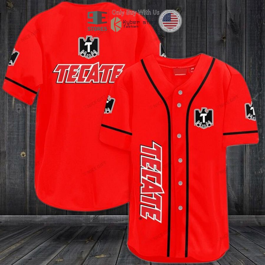 BEST Tecate logo red Baseball Jersey Unisex T-shirt, Sweatshirt, Hoodie, Long Sleeve Tee - T-Shirt, Sweatshirt, Hoodie