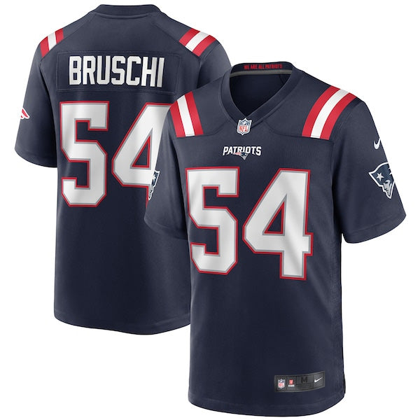 Tedy Bruschi New England Patriots Jersey - Navy football jersey product view 1
