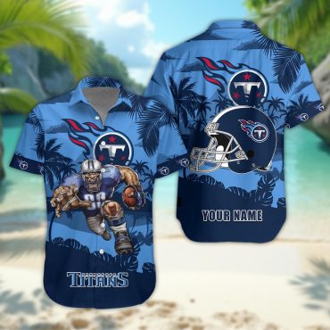 Tennessee Titans Personalized Gridiron Warrior Hawaiian Shirt Unisex T-shirt, Sweatshirt, Hoodie, Long Sleeve Tee - T-Shirt, Sweatshirt, Hoodie