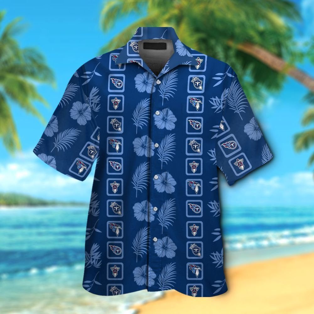 Tennessee Titans Short Sleeve Button Up Tropical Hawaiian Shirt VER010 Unisex T-shirt, Sweatshirt, Hoodie, Long Sleeve Tee - T-Shirt, Sweatshirt, Hoodie