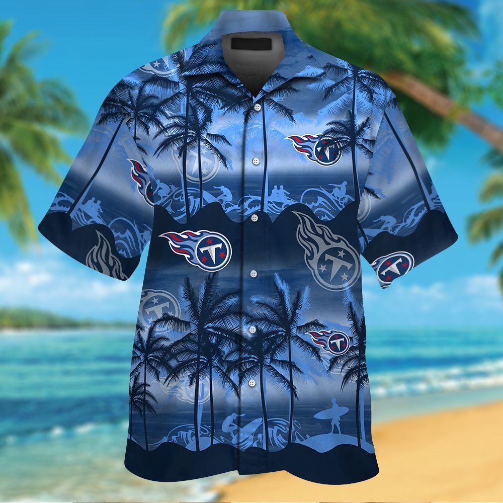 Tennessee Titans Short Sleeve Button Up Tropical Hawaiian Shirt VER021 Unisex T-shirt, Sweatshirt, Hoodie, Long Sleeve Tee - T-Shirt, Sweatshirt, Hoodie
