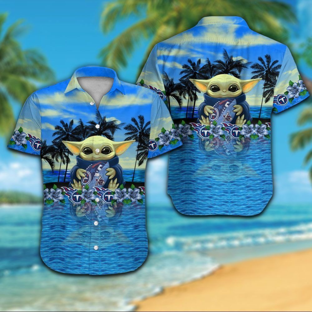 Tennessee Titans Short Sleeve Button Up Tropical Hawaiian Shirt VER023 Unisex T-shirt, Sweatshirt, Hoodie, Long Sleeve Tee - T-Shirt, Sweatshirt, Hoodie