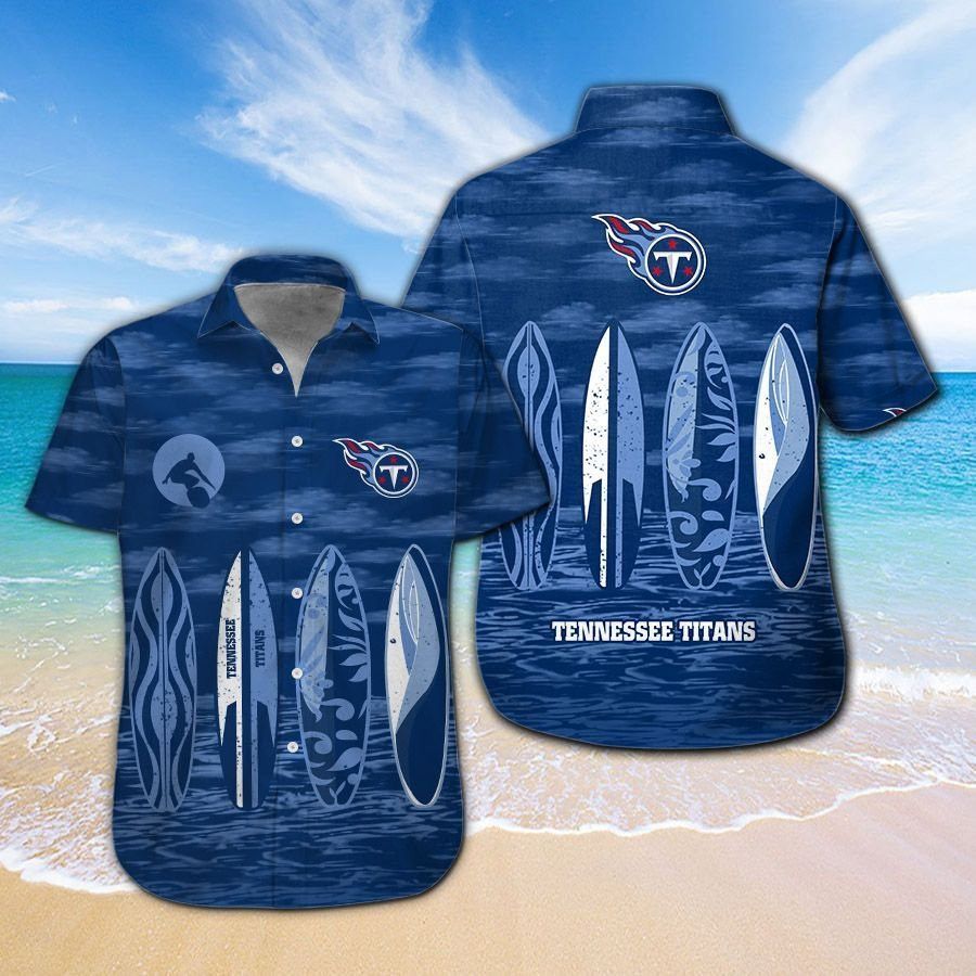Tennessee Titans Short Sleeve Button Up Tropical Hawaiian Shirt VER024 Unisex T-shirt, Sweatshirt, Hoodie, Long Sleeve Tee - T-Shirt, Sweatshirt, Hoodie