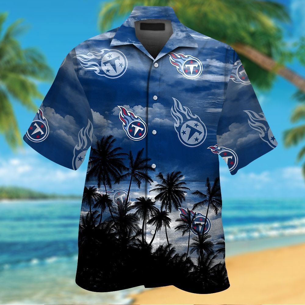 Tennessee Titans Short Sleeve Button Up Tropical Hawaiian Shirt VER025 Unisex T-shirt, Sweatshirt, Hoodie, Long Sleeve Tee - T-Shirt, Sweatshirt, Hoodie