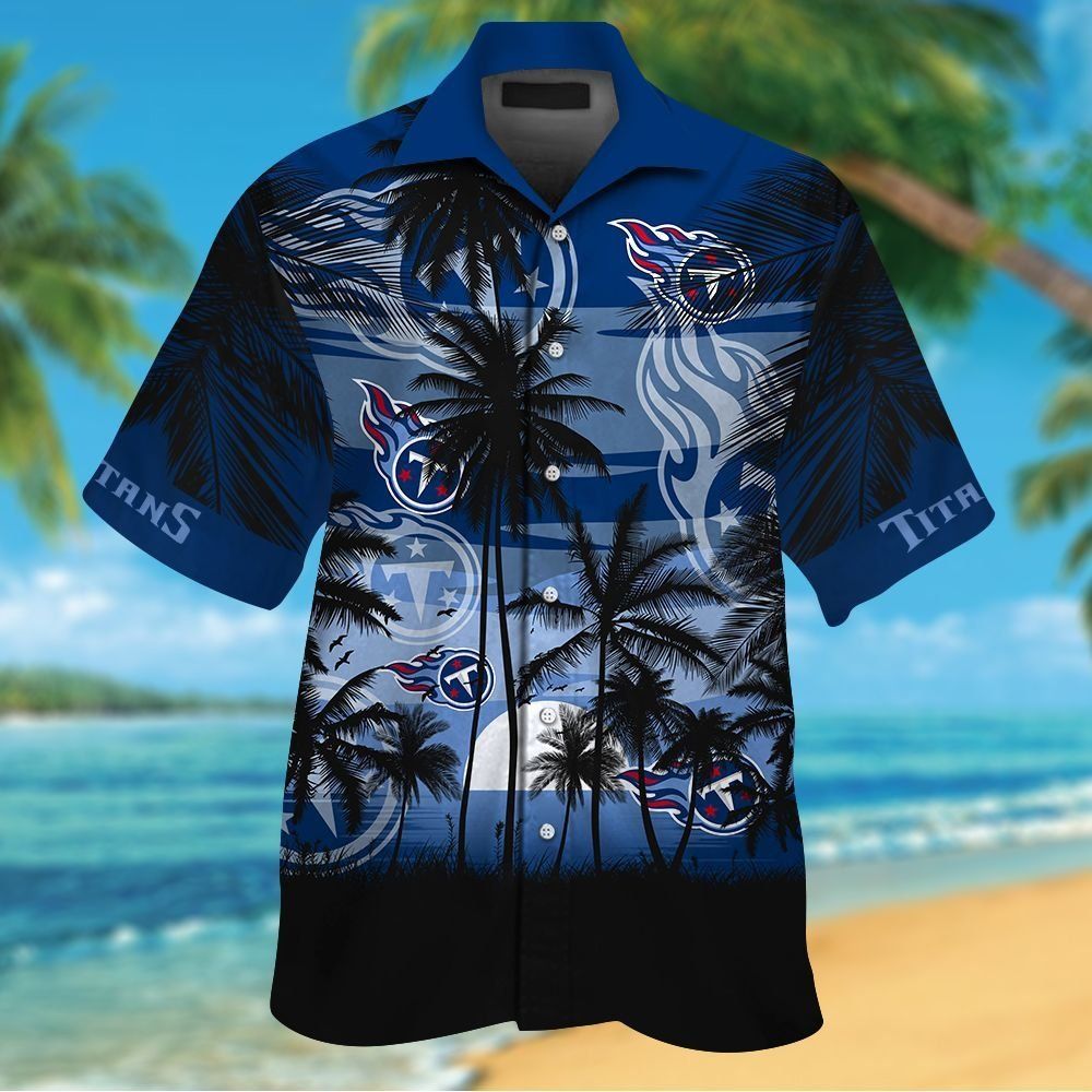 Tennessee Titans Short Sleeve Button Up Tropical Shirt Hawaiian Shirt Unisex T-shirt, Sweatshirt, Hoodie, Long Sleeve Tee - T-Shirt, Sweatshirt, Hoodie