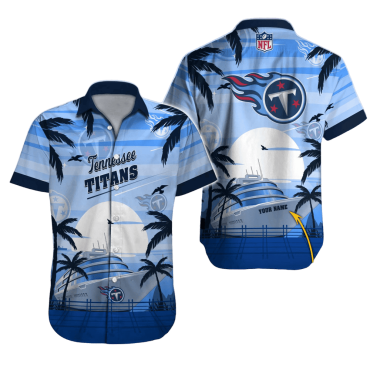 Tennessee Titans Sunset Cruise Hawaiian Shirt Unisex T-shirt, Sweatshirt, Hoodie, Long Sleeve Tee - T-Shirt, Sweatshirt, Hoodie