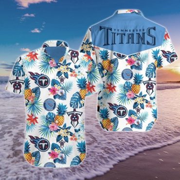 Tennessee Titans Tropical Pineapple Hawaiian Shirt Unisex T-shirt, Sweatshirt, Hoodie, Long Sleeve Tee - T-Shirt, Sweatshirt, Hoodie