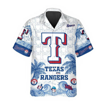 Texas Rangers Big Wave Hawaiian Shirt Unisex T-shirt, Sweatshirt, Hoodie, Long Sleeve Tee - T-Shirt, Sweatshirt, Hoodie