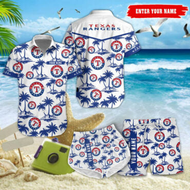 Texas Rangers Island Vibes Custom Hawaiian Shirt Unisex T-shirt, Sweatshirt, Hoodie, Long Sleeve Tee - T-Shirt, Sweatshirt, Hoodie