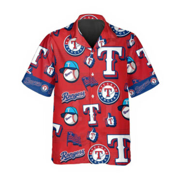 Texas Rangers Red Fan Favorites Hawaiian Shirt Unisex T-shirt, Sweatshirt, Hoodie, Long Sleeve Tee - T-Shirt, Sweatshirt, Hoodie