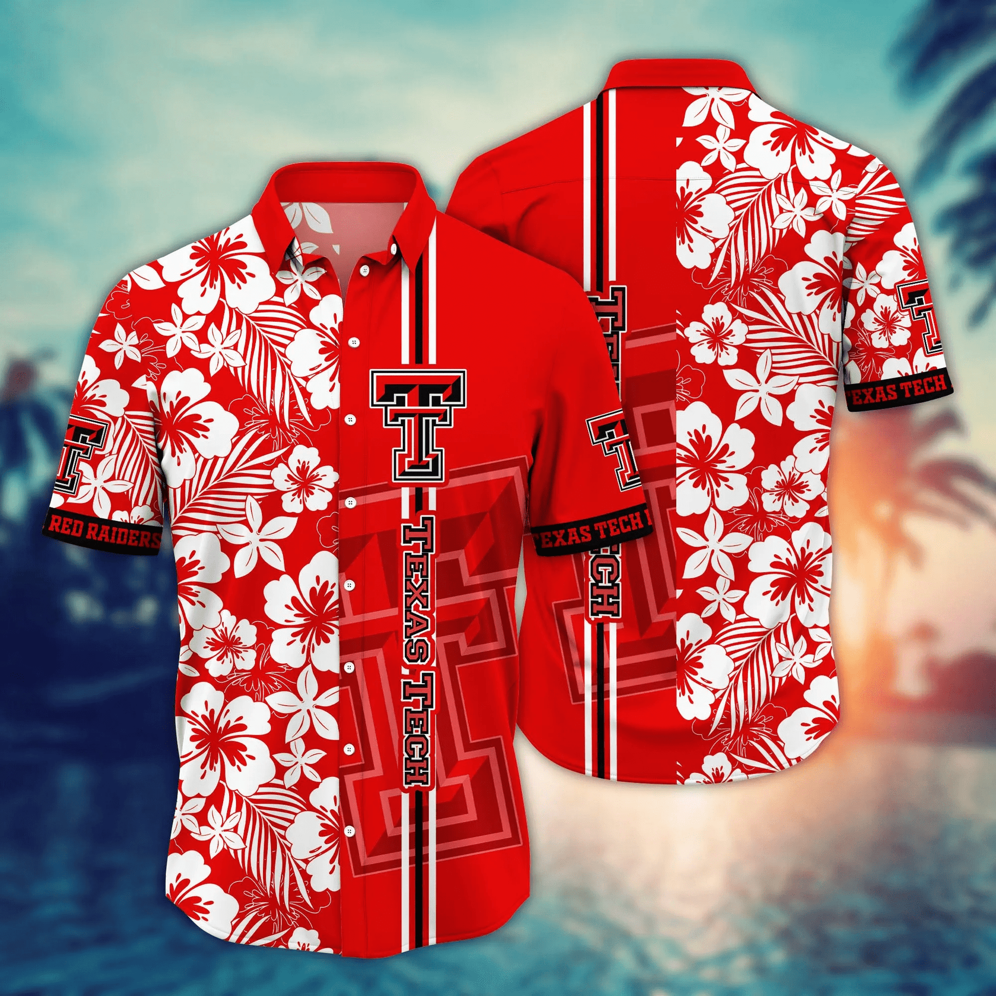 Texas Tech Red Raiders NCAA Hawaiian Shirt Sprinklerstime Aloha Shirt Unisex T-shirt, Sweatshirt, Hoodie, Long Sleeve Tee - T-Shirt, Sweatshirt, Hoodie