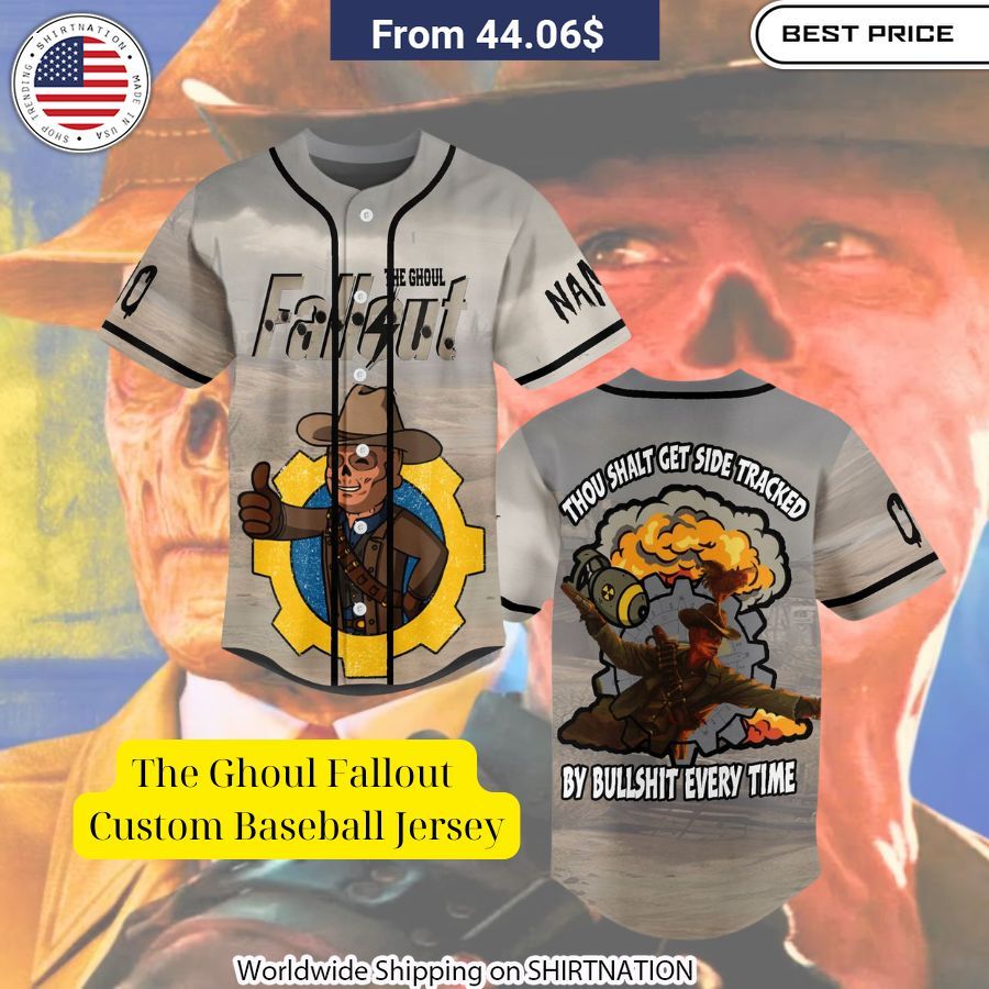 The Ghoul Fallout Custom Baseball Jersey Unisex T-shirt, Sweatshirt, Hoodie, Long Sleeve Tee - T-Shirt, Sweatshirt, Hoodie