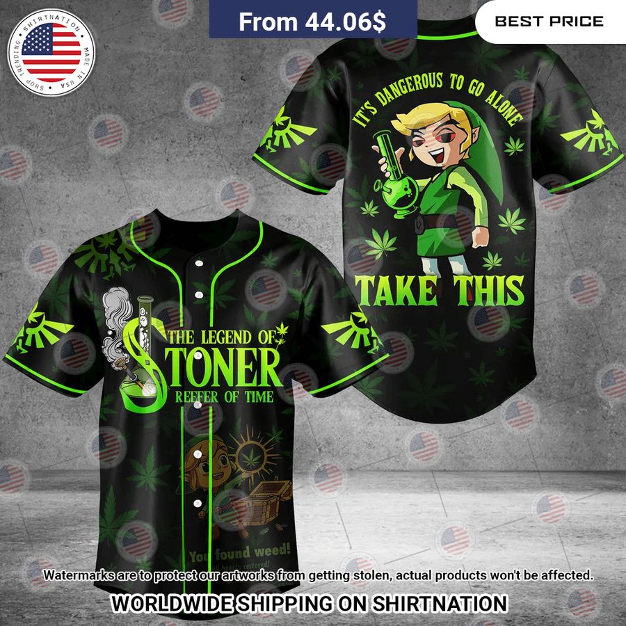 The Legend Of Stoner Reefer Of Time Baseball Jersey Unisex T-shirt, Sweatshirt, Hoodie, Long Sleeve Tee - T-Shirt, Sweatshirt, Hoodie