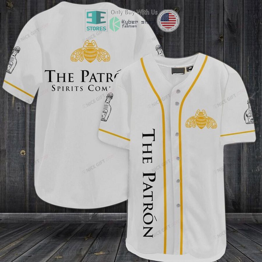 BEST The Patron Spirits Company white Baseball Jersey Unisex T-shirt, Sweatshirt, Hoodie, Long Sleeve Tee - T-Shirt, Sweatshirt, Hoodie