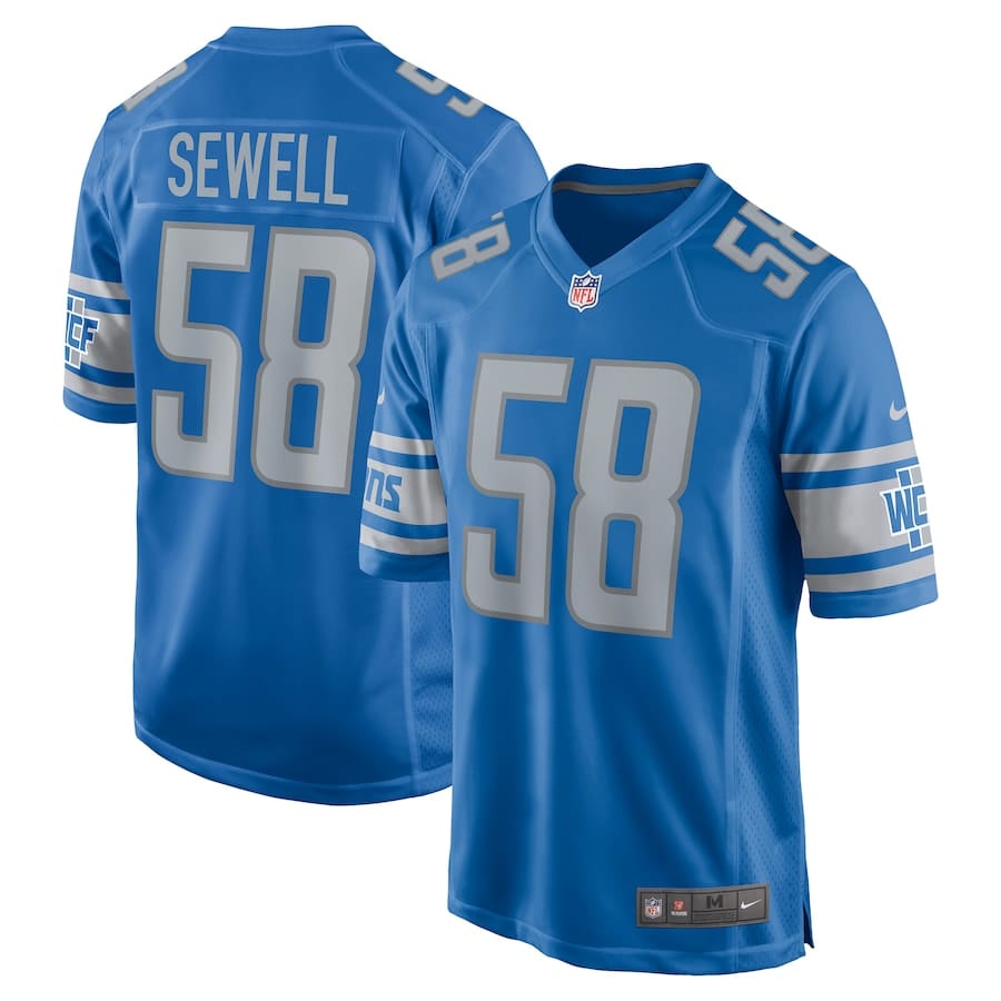 Penei Sewell Detroit Lions Jersey football jersey product view 1