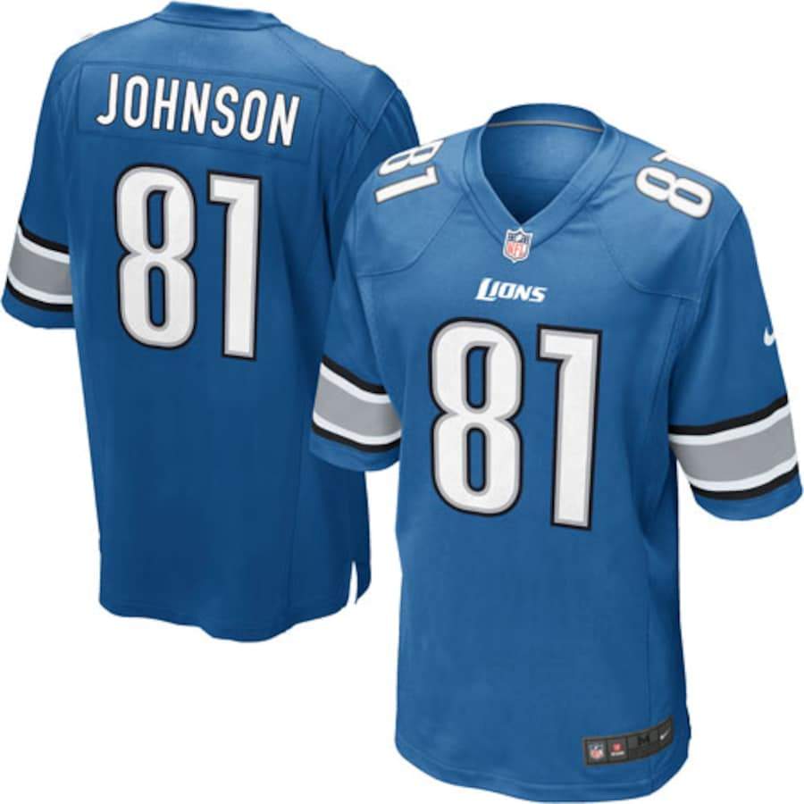 Calvin Johnson Detroit Lions Jersey football jersey product view 1