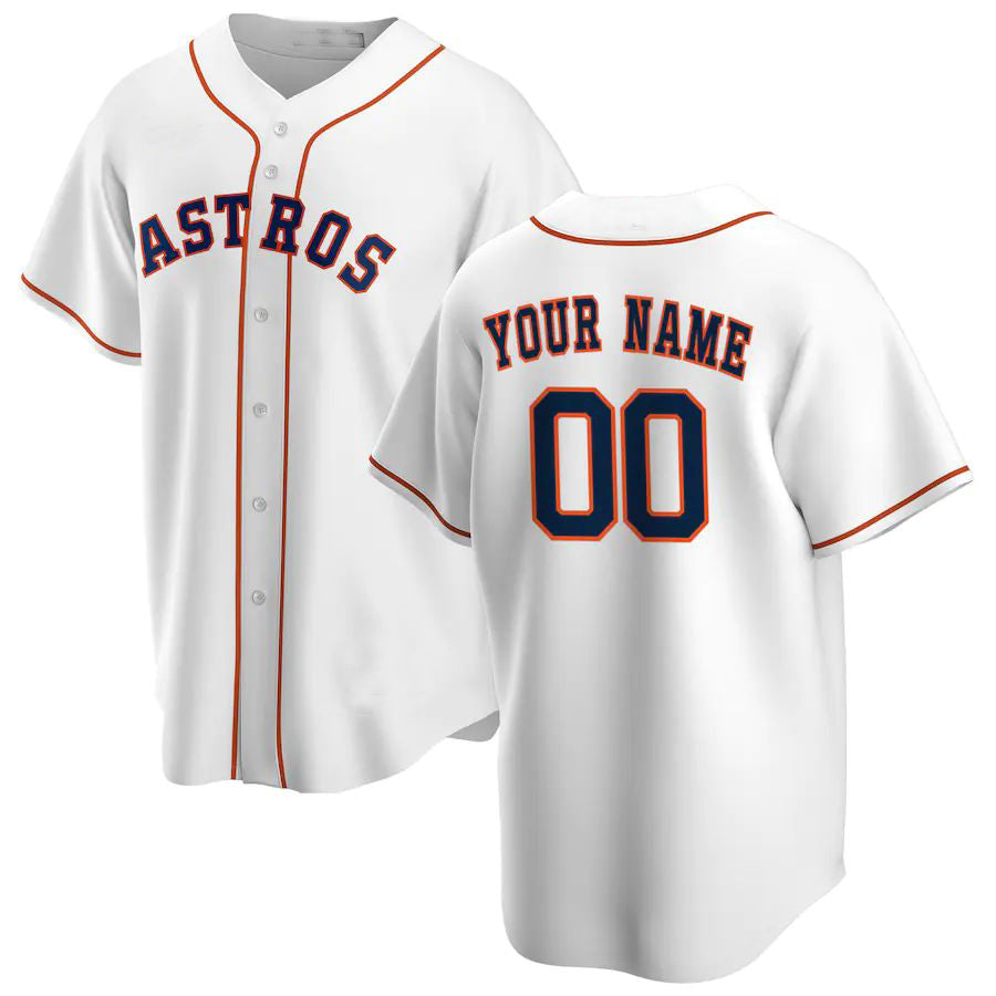 Custom Houston Astros Baseball White Jerseys Stitched Letter And Numbers Mesh for Men Women Youth Button Down Jersey baseball jersey product view 2
