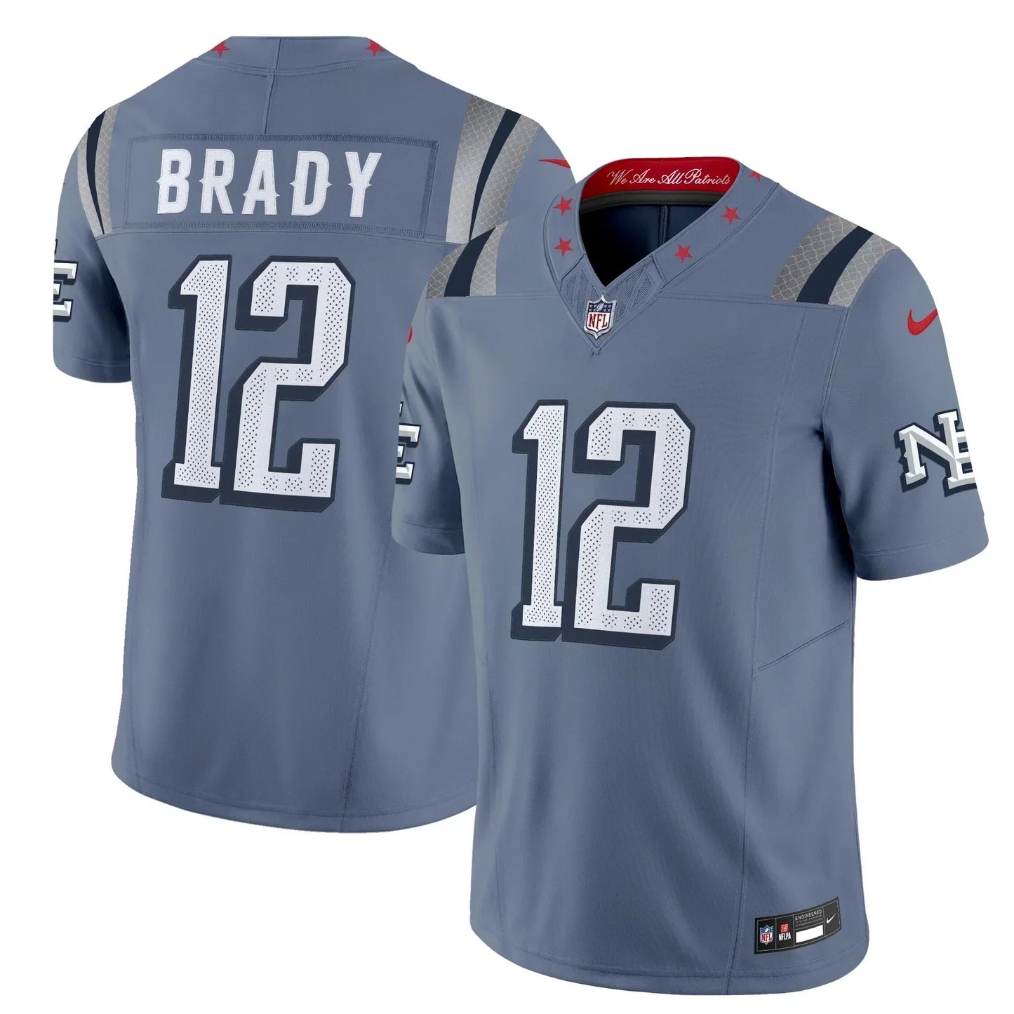 Tom Brady New England Patriots 2025 Rivalries Collection Jersey - Storm Blue football jersey product view 1