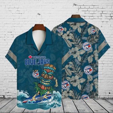 Toronto Blue Jays Tiki Surfer Hawaiian Shirt Unisex T-shirt, Sweatshirt, Hoodie, Long Sleeve Tee - T-Shirt, Sweatshirt, Hoodie