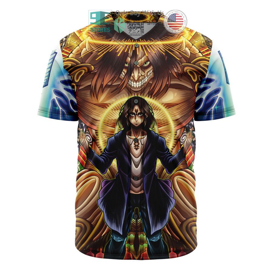 BEST Trippy Eren Yeager Timeskip Attack on Titan Baseball Jersey Unisex T-shirt, Sweatshirt, Hoodie, Long Sleeve Tee - T-Shirt, Sweatshirt, Hoodie