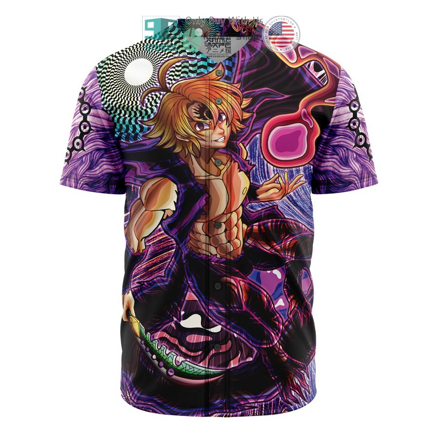 BEST Trippy Meliodas Assault Mode Seven Deadly Sins Baseball Jersey Unisex T-shirt, Sweatshirt, Hoodie, Long Sleeve Tee - T-Shirt, Sweatshirt, Hoodie