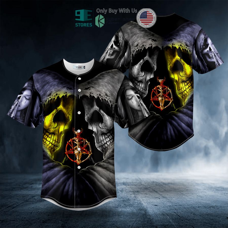 BEST Twin Grim Reaper Good N Evil Skull Baseball Jersey Unisex T-shirt, Sweatshirt, Hoodie, Long Sleeve Tee - T-Shirt, Sweatshirt, Hoodie