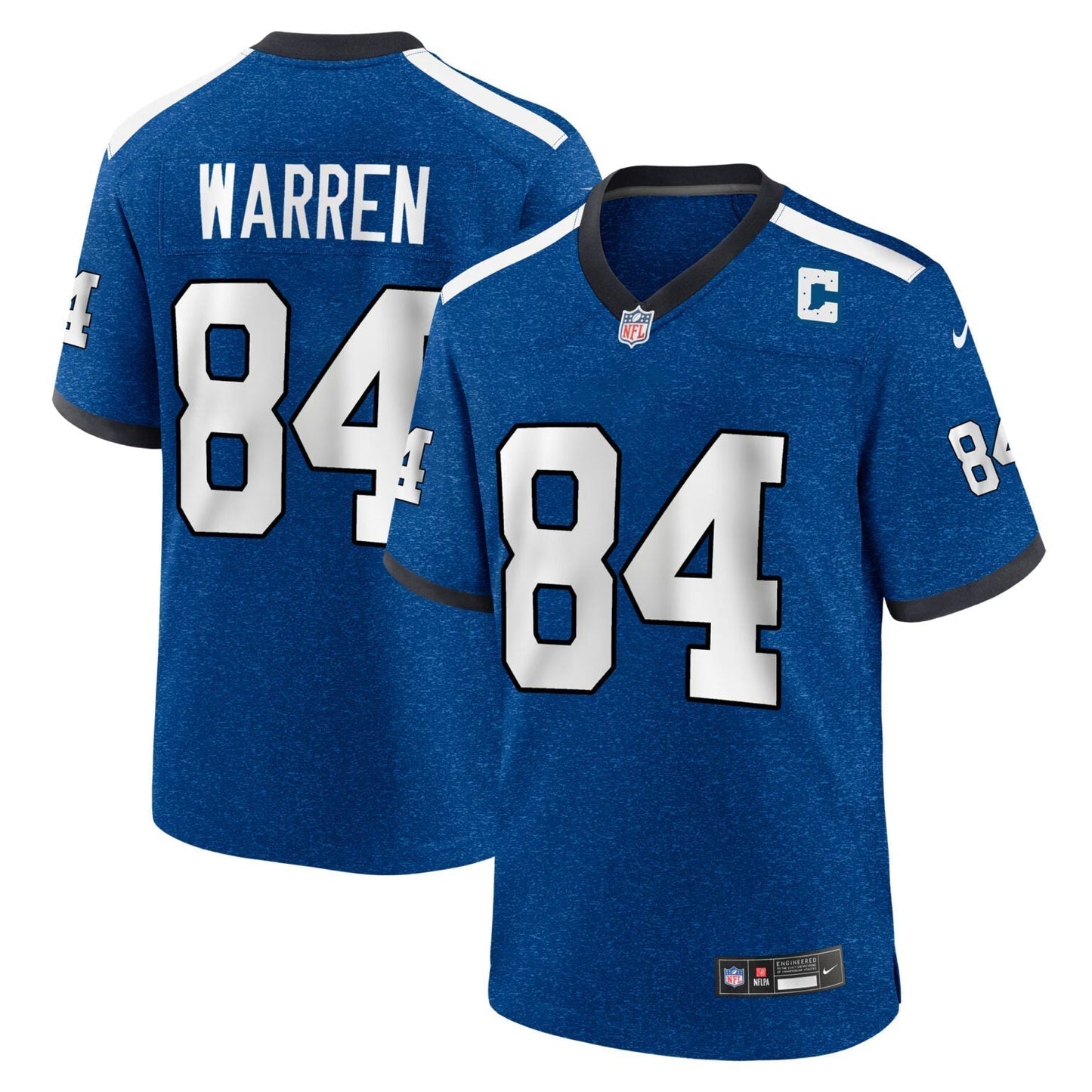 Tyler Warren Indianapolis Colts Indiana Nights Alternate Jersey - Royal Blue football jersey product view 1