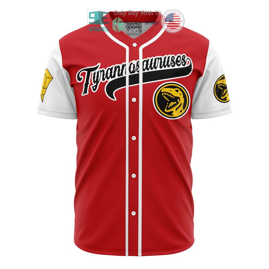BEST Tyrannosauruses Red Power Rangers Baseball Jersey Unisex T-shirt, Sweatshirt, Hoodie, Long Sleeve Tee - T-Shirt, Sweatshirt, Hoodie