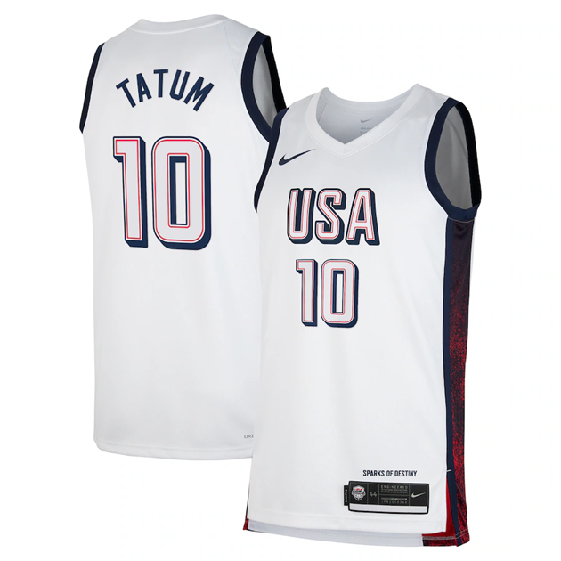 Jayson Tatum Team USA 2024 Olympics Jersey sports jersey product view 1