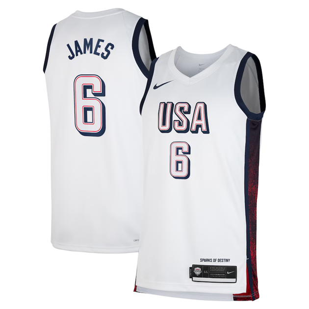 LeBron James Team USA 2024 Olympics Jersey sports jersey product view 1