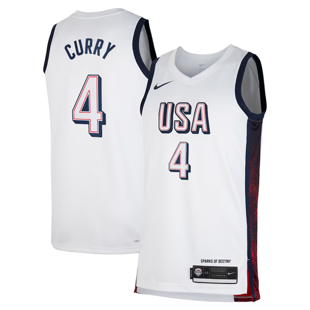 Stephen Curry Team USA 2024 Olympics Jersey sports jersey product view 1