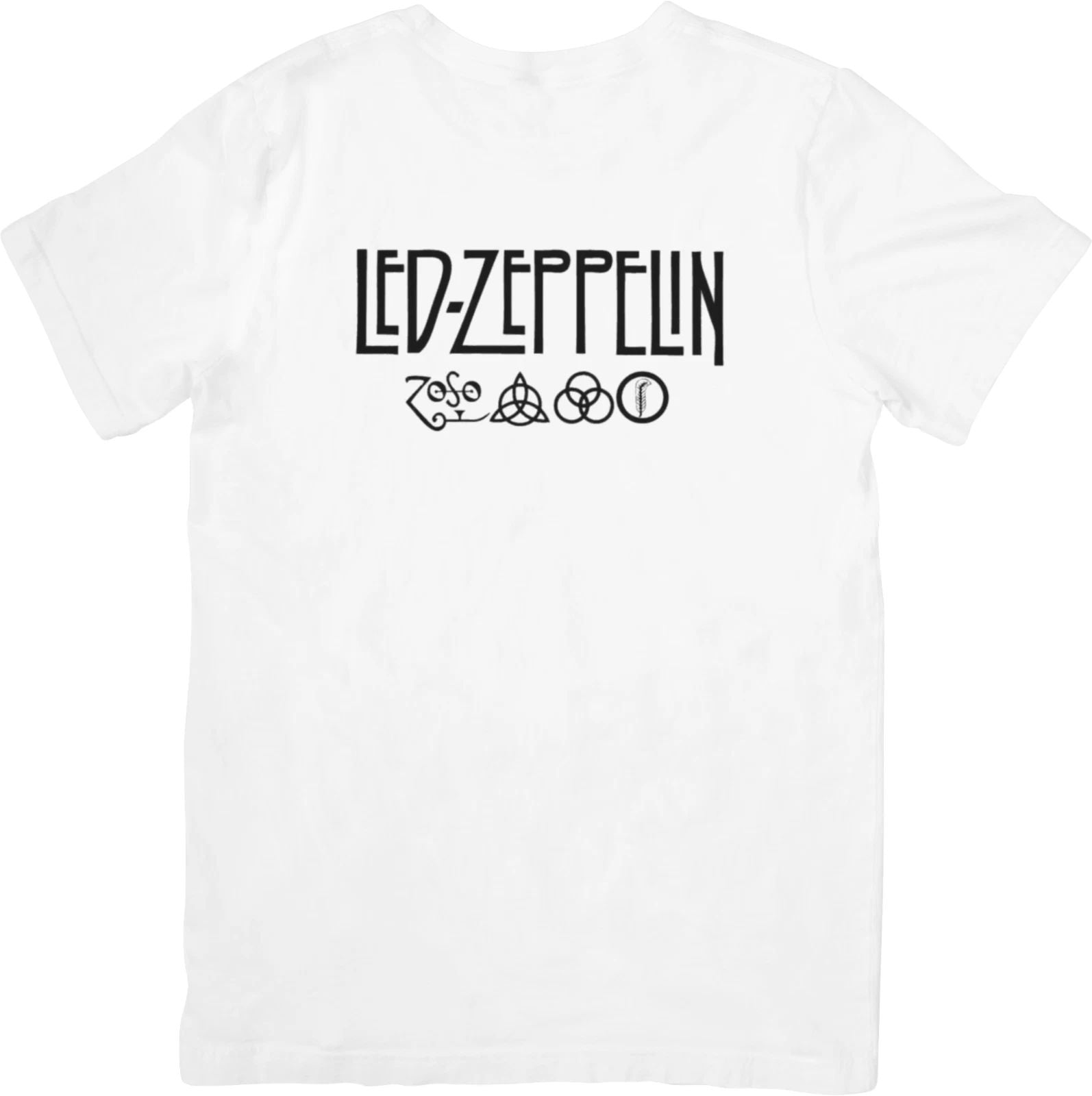 Led Zeppelin Music Fit for Men & Women Quality Cotton T-Shirt White. Unisex T-shirt, Sweatshirt, Hoodie, Long Sleeve Tee - T-Shirt, Sweatshirt, Hoodie
