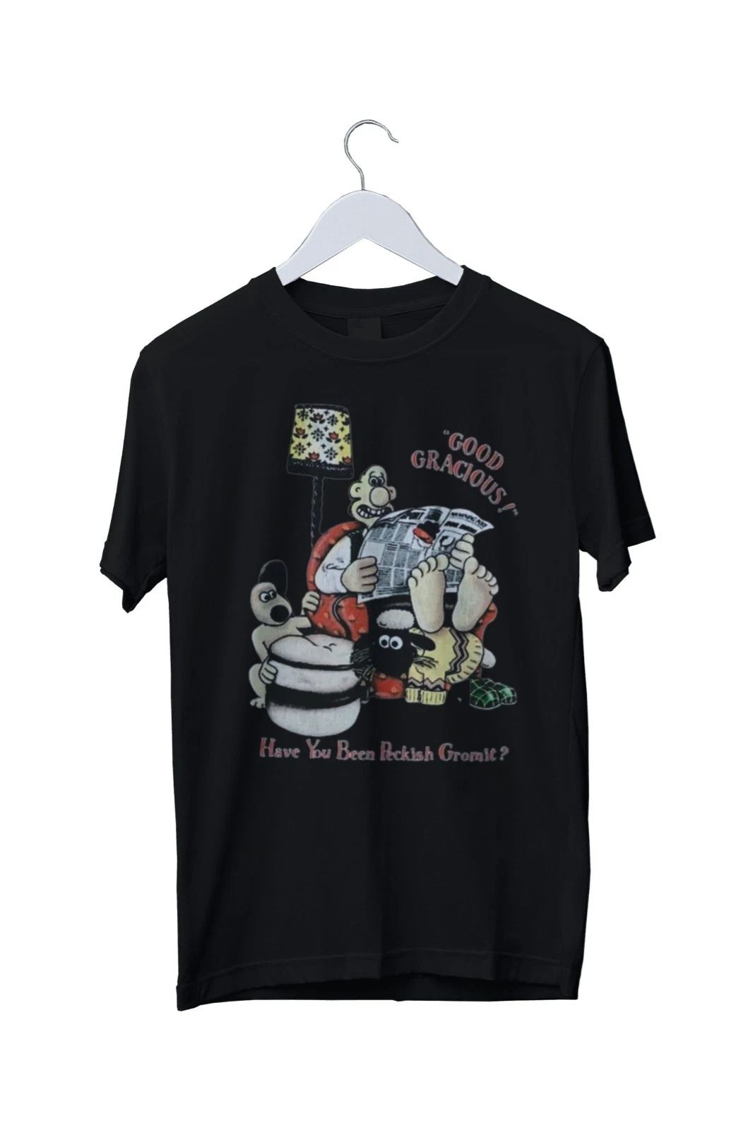 Vtg Wallace & Gromit Graphic Print Mens Unisex T-Shirt S M L XL 2 3 4 XL Unisex T-shirt, Sweatshirt, Hoodie, Long Sleeve Tee - T-Shirt, Sweatshirt, Hoodie