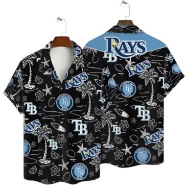 Tampa Bay Rays Midnight Tropics Hawaiian Shirt Unisex T-shirt, Sweatshirt, Hoodie, Long Sleeve Tee - T-Shirt, Sweatshirt, Hoodie