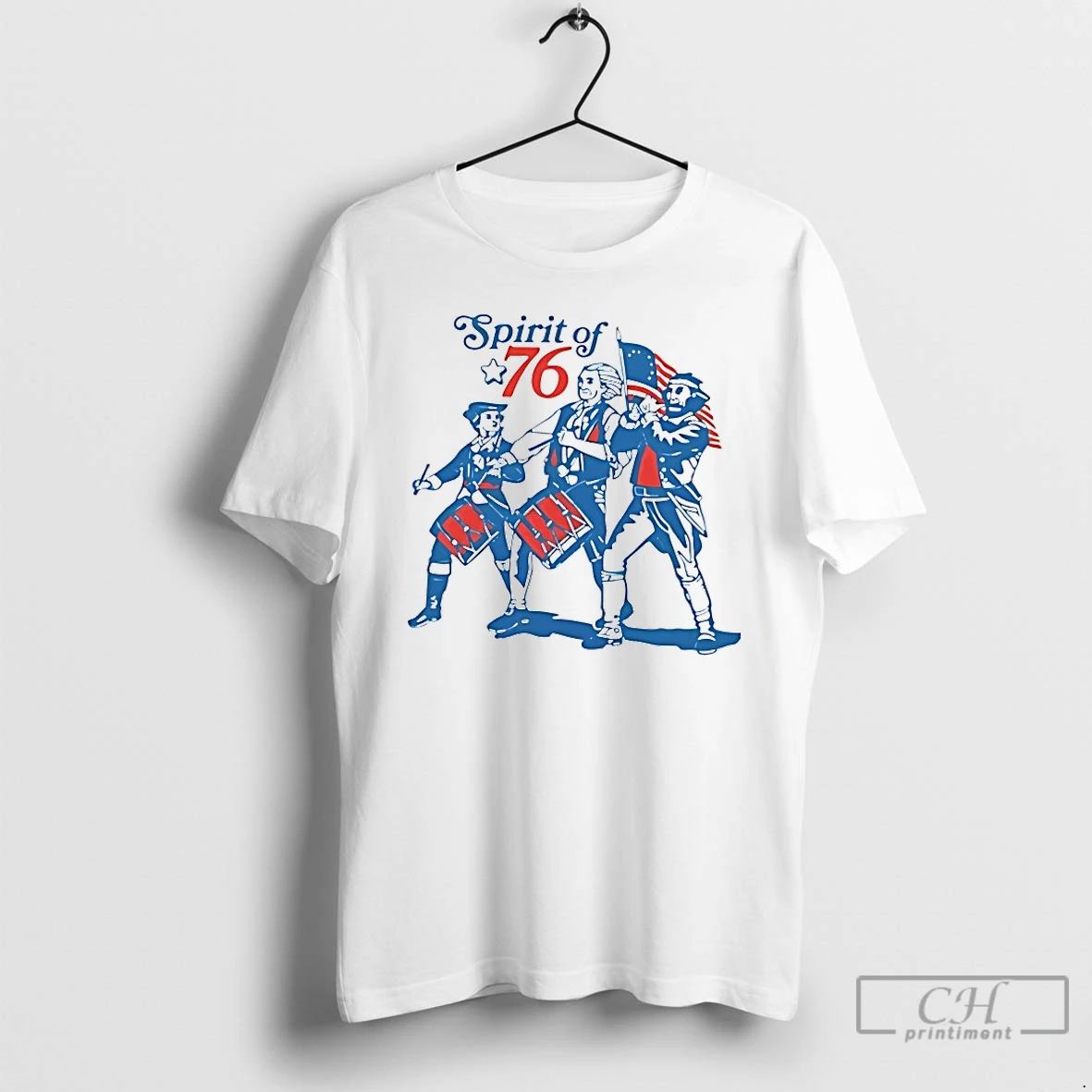 Premium Spirit Of 76 4th Of July Patriotic T Shirts Unisex T-shirt, Sweatshirt, Hoodie, Long Sleeve Tee - T-Shirt, Sweatshirt, Hoodie