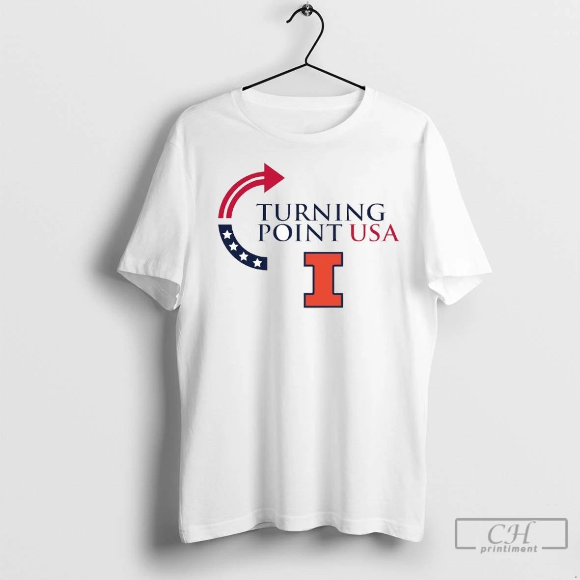 Premium Illinois Fighting Illini Turning Point Usa Unisex T-shirt, Sweatshirt, Hoodie, Long Sleeve Tee - T-Shirt, Sweatshirt, Hoodie