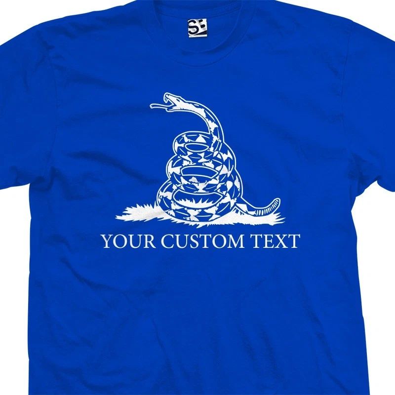 Custom Gadsden Snake T-Shirt Personalized Dont Tread on Me USA Flag Design Print Unisex T-shirt, Sweatshirt, Hoodie, Long Sleeve Tee - T-Shirt, Sweatshirt, Hoodie