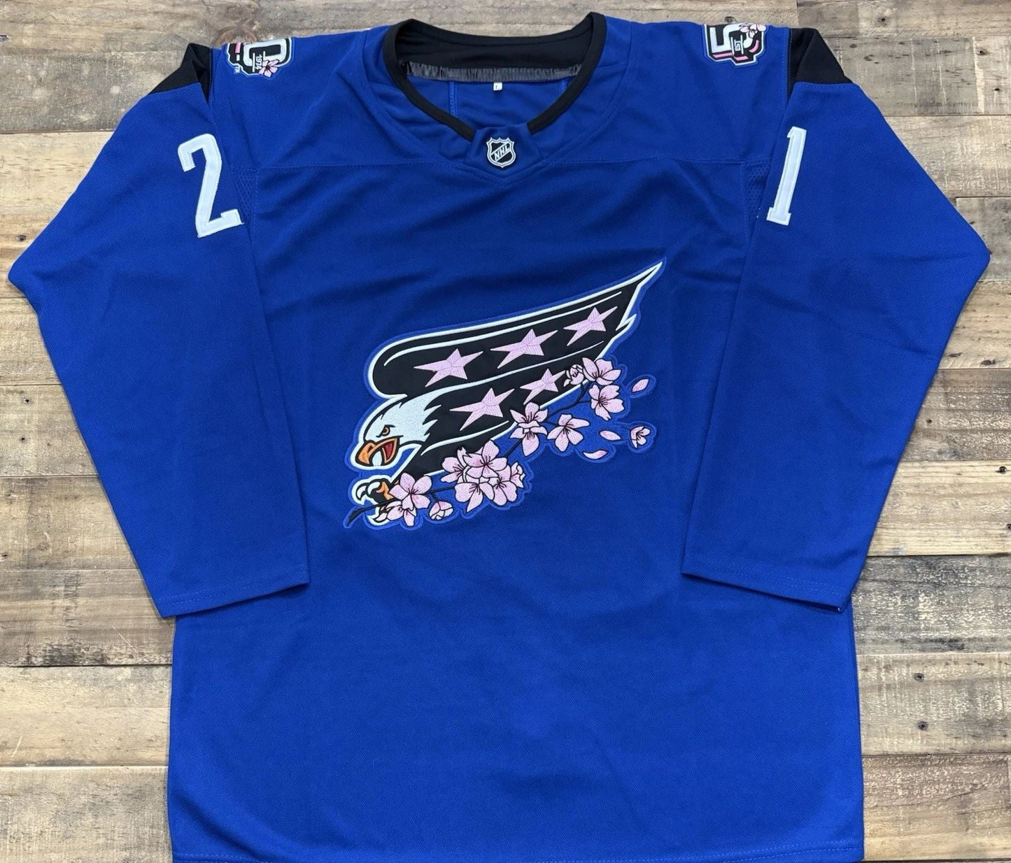 Custom Aliaksei Protas Washington Capitals 24-25 Cherry Blossom Jersey Unisex T-shirt, Sweatshirt, Hoodie, Long Sleeve Tee - T-Shirt, Sweatshirt, Hoodie