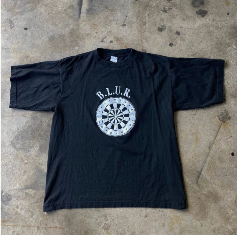 90s vintage very rare blur band tshirt euro britpop Unisex T-shirt, Sweatshirt, Hoodie, Long Sleeve Tee - T-Shirt, Sweatshirt, Hoodie