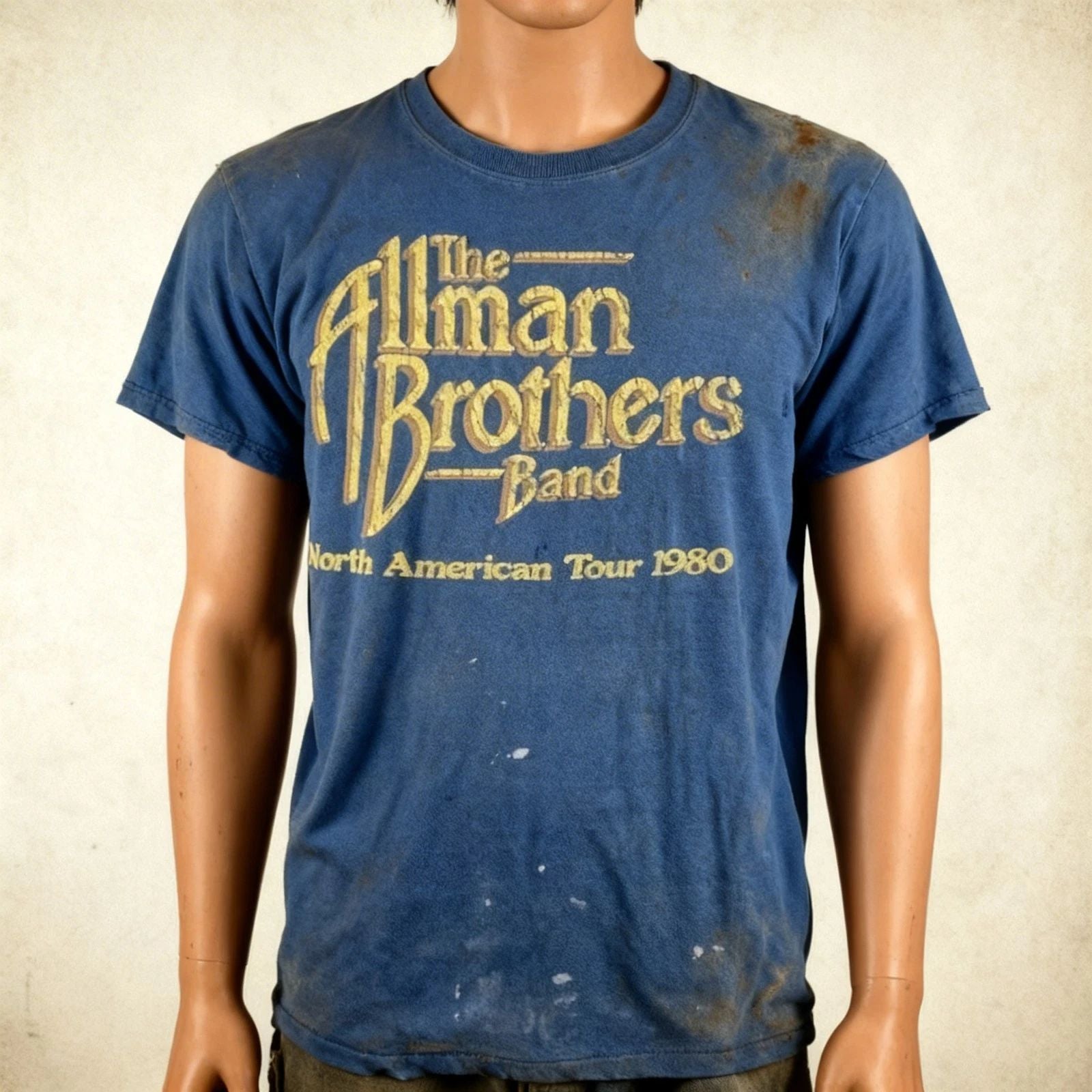 REMAKE The Allman Brothers band Tour 1980 Navy T shirt vtg Unisex T-shirt, Sweatshirt, Hoodie, Long Sleeve Tee - T-Shirt, Sweatshirt, Hoodie
