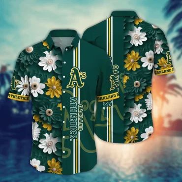 Oakland Athletics Daisy Charm Hawaiian Shirt Unisex T-shirt, Sweatshirt, Hoodie, Long Sleeve Tee - T-Shirt, Sweatshirt, Hoodie