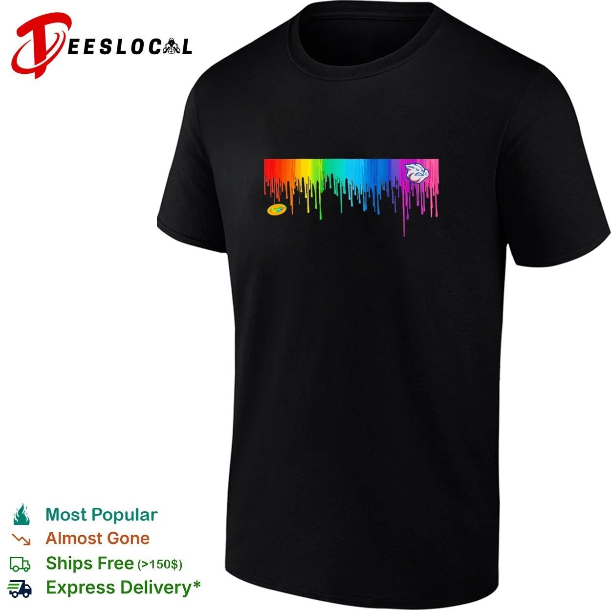 Crayola Paint Drip Lehigh Valley IronPigs T-shirt Unisex T-shirt, Sweatshirt, Hoodie, Long Sleeve Tee - T-Shirt, Sweatshirt, Hoodie