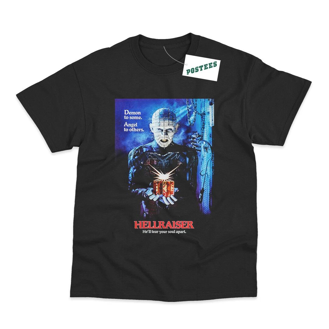 Retro Movie Poster Inspired By Hellraiser DTG Printed T-Shirt Unisex T-shirt, Sweatshirt, Hoodie, Long Sleeve Tee - T-Shirt, Sweatshirt, Hoodie