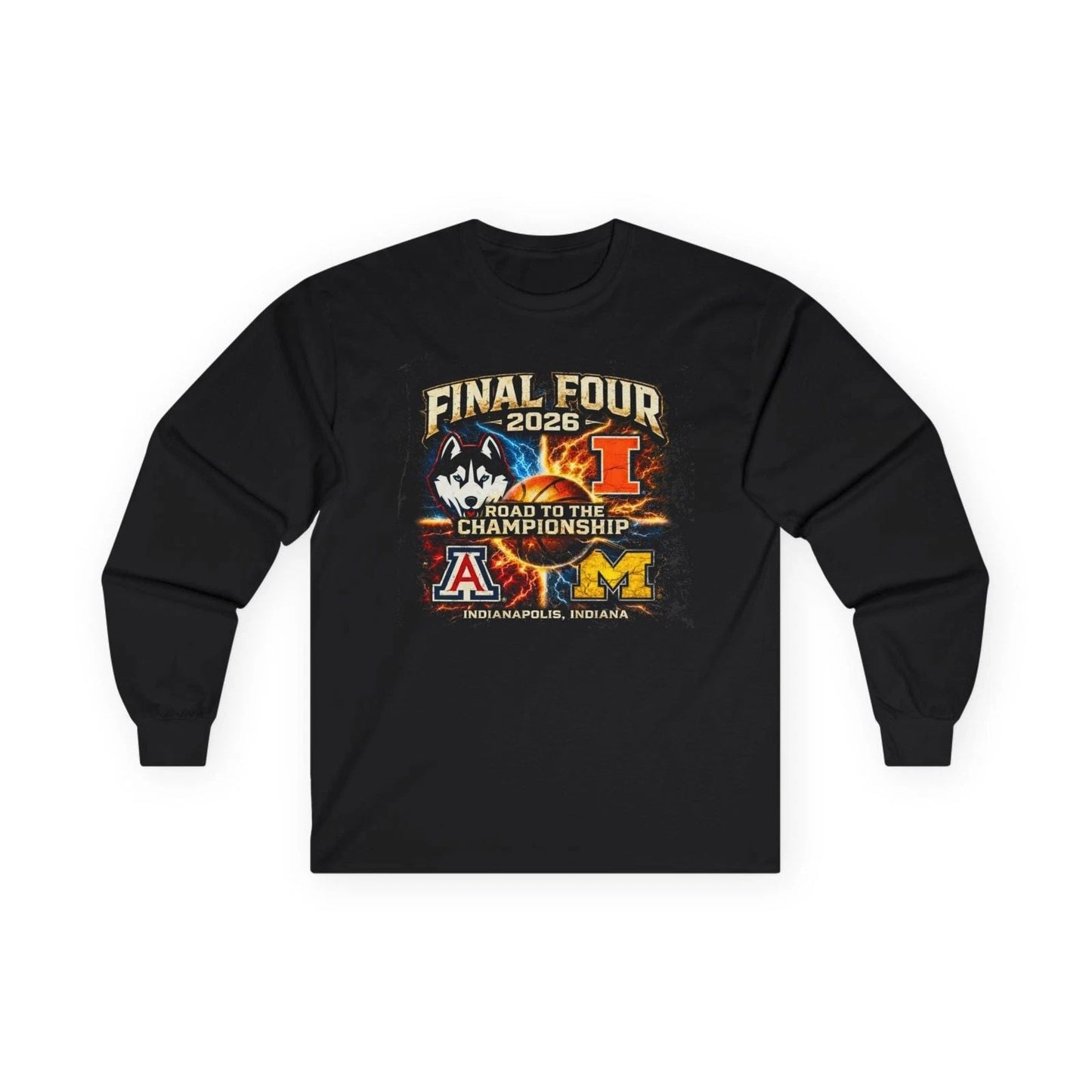 2026 Final Four Basketball Unisex Ultra Cotton Long Sleeve Tee Unisex T-shirt, Sweatshirt, Hoodie, Long Sleeve Tee - T-Shirt, Sweatshirt, Hoodie
