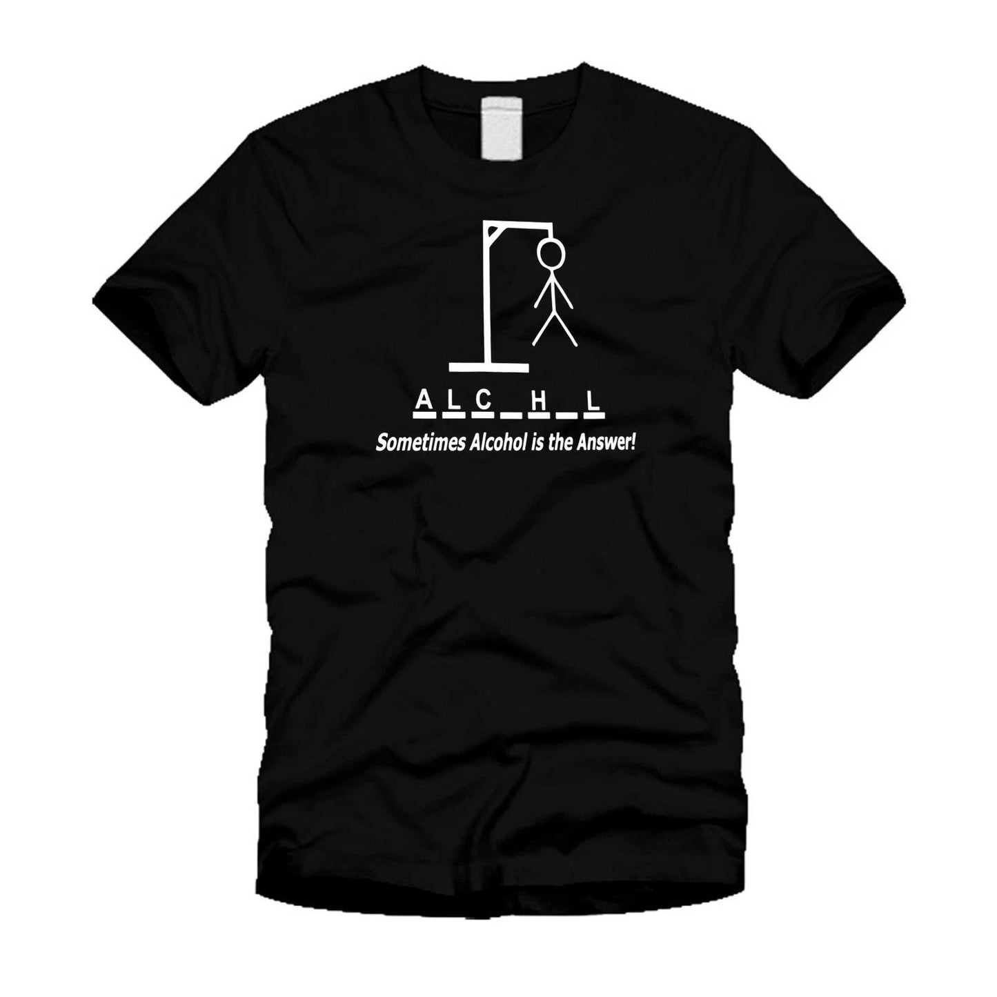 Sometimes Alcohol Is The Answer - Cool Funny College Humor Modern Black T-Shirt Unisex T-shirt, Sweatshirt, Hoodie, Long Sleeve Tee - T-Shirt, Sweatshirt, Hoodie