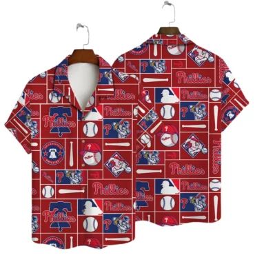 Philadelphia Phillies Retro Baseball Patchwork Hawaiian Shirt Unisex T-shirt, Sweatshirt, Hoodie, Long Sleeve Tee - T-Shirt, Sweatshirt, Hoodie