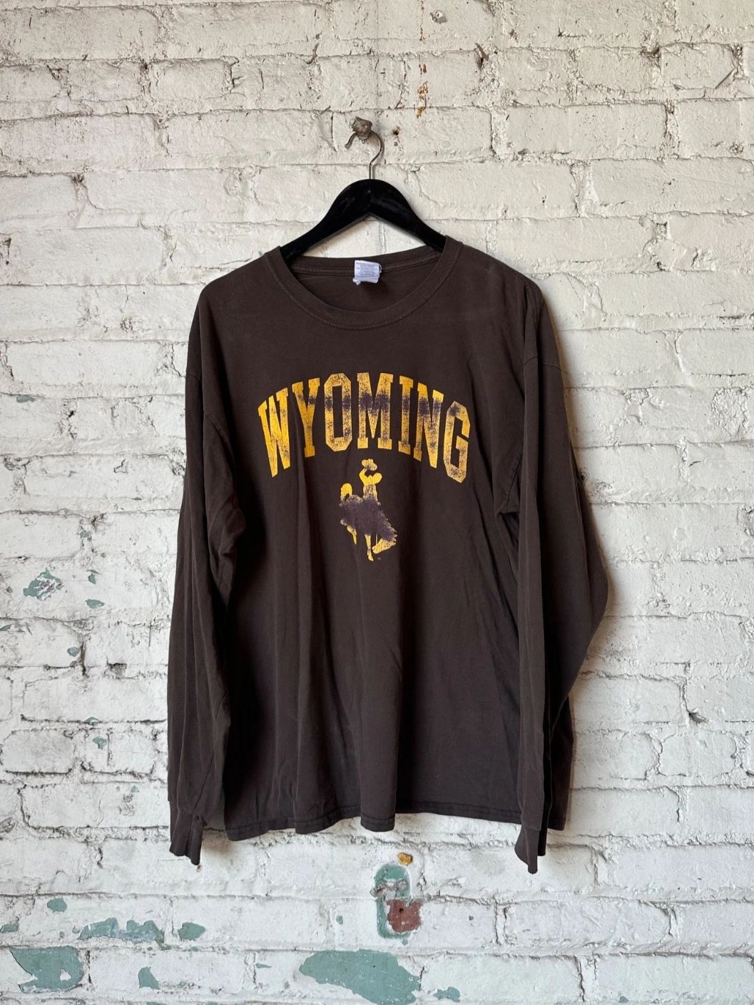 VINTAGE WYOMING LONG SLEEVE DISTRESSED SIZE XL Unisex T-shirt, Sweatshirt, Hoodie, Long Sleeve Tee - T-Shirt, Sweatshirt, Hoodie
