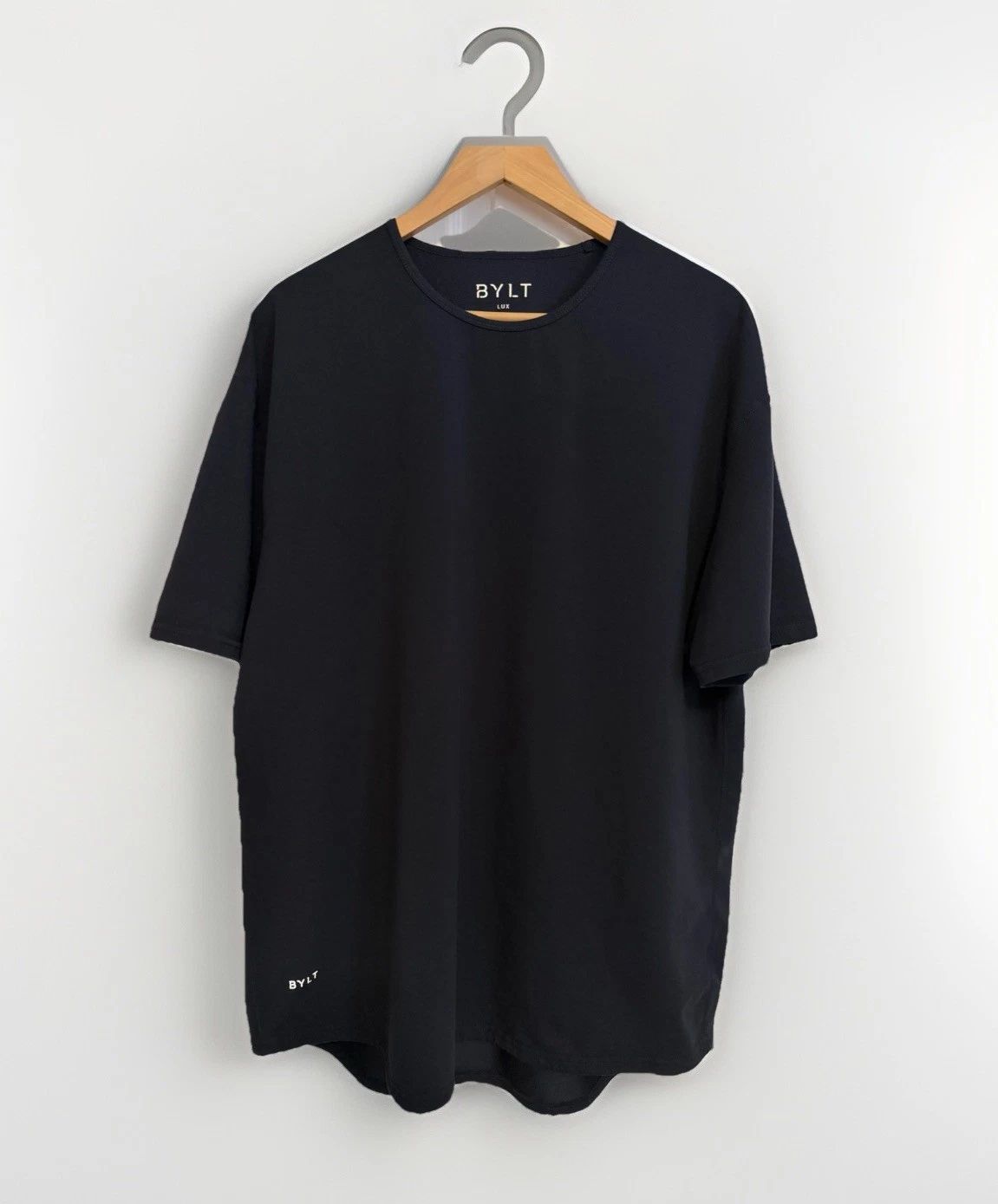 BYLT Lux Shirt Mens XXL Black Curved Hem Premium Basics Tee T-Shirt Classic Unisex T-shirt, Sweatshirt, Hoodie, Long Sleeve Tee - T-Shirt, Sweatshirt, Hoodie