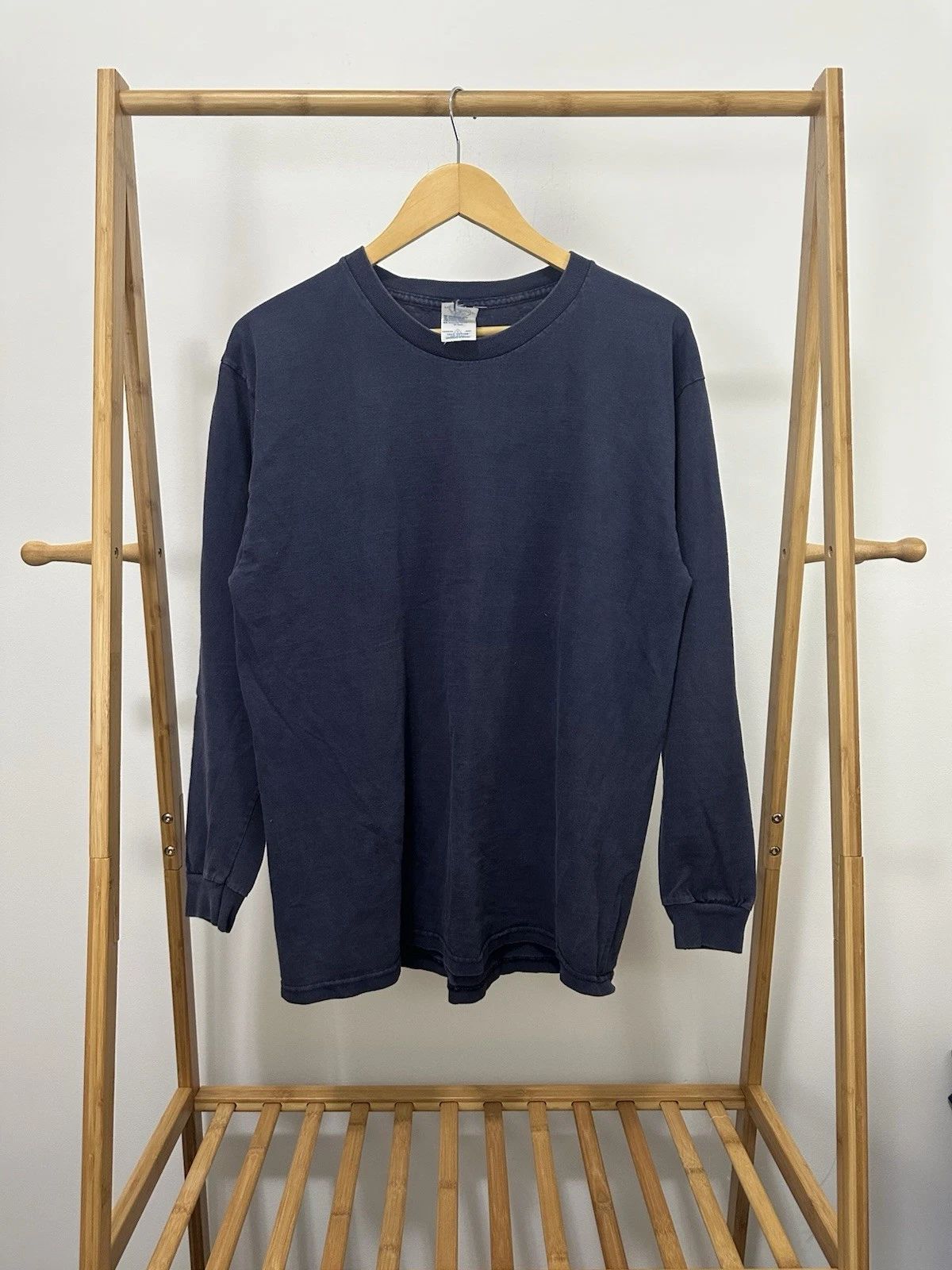 VTG Faded BLANK Essential Long Sleeve WIP Work Delta T-Shirt Size L Unisex T-shirt, Sweatshirt, Hoodie, Long Sleeve Tee - T-Shirt, Sweatshirt, Hoodie