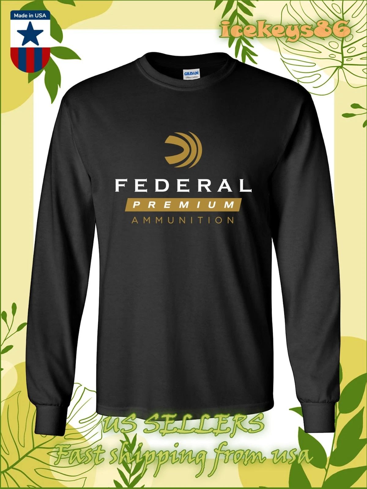 Federal Premium Amunition Logo Men's Long Sleeve T-Shirt American Size T-Shirt Unisex T-shirt, Sweatshirt, Hoodie, Long Sleeve Tee - T-Shirt, Sweatshirt, Hoodie